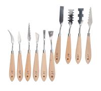 Fdit Pintura de Cuchillo Raspador Herramienta de Pintura Al óleo de Acero Inoxidable Duradero para Varias Suministros de Arte (10 paquetes)