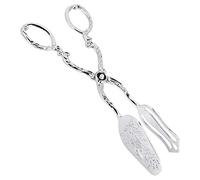 Fdit Pinza para Alimentos, Pinzas para Servir con Cabeza Puntiaguda de Aleación de Zinc con Mango Ergonómico para Barbacoa, Ensalada, Buffet, Frutas, Pan