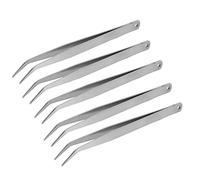 Fdit Pinzas de Coser Curvadas de 5 Piezas, Superficies Alisadoras de Punta Fina de Acero Inoxidable, Peso Ligero, con Mano de Obra Exquisita, para Accesorios de Máquinas de Coser
