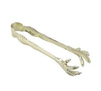 Fdit Pinzas para Hielo, Pinzas para Servir en Forma de Garra de águila Pulidas a Mano de Acero Inoxidable para Sujetar Guarniciones de Aceitunas de Azúcar Heladas en el Hogar de la (Chapado en oro)