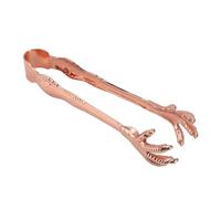 Fdit Pinzas para Hielo, Pinzas para Servir en Forma de Garra de águila Pulidas a Mano de Acero Inoxidable para Sujetar Guarniciones de Aceitunas de Azúcar Heladas en el Hogar de la (Cobre Chapado)