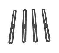 Fdit Placa de Reparación Plana, 4 Piezas Soporte Ajustable de Acero Inoxidable para Muebles (BLACK)