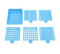 Fdit Plantilla de Notas Adhesivas, Soporte para Notas Adhesivas, Organizador de Bloc de con 5 Plantillas y Caja de Almacenamiento para de 3x3 Pulgadas, Suministros de