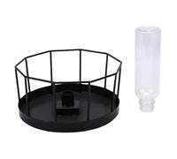 Fdit Plato para Beber de Lagarto Tortuga, Cuenco de Alimentación de Acero Inoxidable, Dispensador Automático de Agua con Base Estable para Agua de Reptiles (Grande)