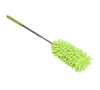 Fdit Plumero Telescópico, Removedor de Polvo de Acero Inoxidable con Cabezal Extraíble para Piso, Escritorio, Gabinete, Armario, Limpieza de Techo, Verde