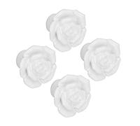 Fdit Pomo de Gabinete en Forma, de Cerámica Moderno con Diseño Europeo para Armario, Cajón, Puerta de Cocina (WHITE)