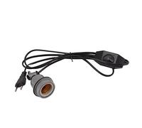 Fdit Portalámparas de Calefacción E27, Carcasa de Aleación de Primera Calidad y Casquillo Cerámico para Lámpara de Calor para Reptiles, 100W Iluminación de Hábitat (Cable de ajuste de velocidad