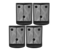 Fdit Portalápices de Malla Magnética, Cesta de Almacenamiento con Imanes NdFeB Fuertes para Refrigerador, Pizarra Blanca, Gabinete, Organizador de Metal para Oficina, Escuela, Uso (paquete de 4)