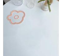 Fdit Posavasos de Acrílico Transparente con Diseño de Flores, Aislamiento Térmico Antideslizante, Sala de Estar, 1 Pieza (Pink)