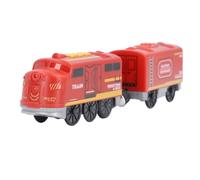 Fdit Potentes Luces de Sonido, Tren Motorizado de Juguete para Niños, Niñas, Tren Locomotor de Acción con Pilas para Horas de Diversión y Material de Aprendizaje ABS (Tren de Bomberos eléctrico)