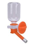 Fdit Práctica Botella de Agua Colgante para Jaula para Perros, Rodamiento de Bolas de Acero Inoxidable, Capacidad de 300 Ml, Ideal para Perros y Gatos (Orange)