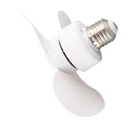 Fdit Práctico Mini Ventilador con Base E27 y E26, Silencioso, de Rosca, Pequeño Ventilador, Larga Vida útil, Dormitorios, Cocinas, Aluminio ABS