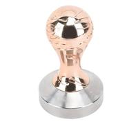 Fdit Prensa de café de 58 Mm, Ergonómico de Acero Inoxidable para Prensado Uniforme, con Ajuste Preciso para Cafetería Casera y Accesorios de Máquinas (Oro rosa)