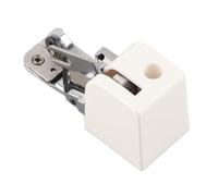 Fdit Prensatelas de Corte Lateral, Accesorio para Máquina de Coser Overlock con Placa de Escala Metálica, para Máquinas de Coser Domésticas Multifuncionales en Zigzag. (Silver)