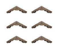 Fdit Protectores de Esquinas de Caja, Paquete de 20 Esquinas Decorativas Antiguas de Hierro Bronce con Clavos para Reparación de Cajas de Gabinetes de Joyería de Madera y Decoración