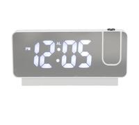 Fdit Proyección Reloj Despertador USB Recargable, Batería 500mAh (Concha