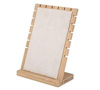 Fdit Rack de Portador de Cadena de Madera de, Previene Rasguños de Joyería, Exhibición Cómoda para Pulseras, Material Ecológico (Beige)