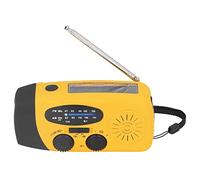 Fdit Radio Solar de Manivela, Radio de Emergencia con Linterna, Carga USB, Luz LED y Altavoz para Acampar Al Aire Libre, Emergencia (versión Europea)