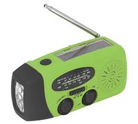 Fdit Radio Solar de Manivela, Radio de Emergencia con Linterna, Carga USB, Luz LED y Altavoz para Acampar Al Aire Libre, Emergencia (Modelo Americano)