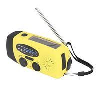 Fdit Radio Solar de Manivela, Radio de Emergencia con Linterna, Carga USB, Luz LED y Altavoz para Acampar Al Aire Libre, Emergencia (versión Europea)