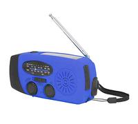 Fdit Radio Solar de Manivela, Radio de Emergencia con Linterna, Carga USB, Luz LED y Altavoz para Acampar Al Aire Libre, Emergencia (Modelo Americano)
