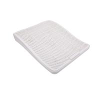 Fdit Rampa Escalonada para Arenero de Gatos, Diseño de Doble Capa con Elevada, Control de Fugas de para un Suelo Más Limpio, Alfombrilla de Plástico Fácil de Limpiar para Uso en (White)