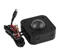 Fdit Ratón Trackball LED Redondo, Trackball Real de bajo Costo Funciona con Cualquier Aplicación de PC, Ratón Trackball LED para Varias Consolas de Juegos
