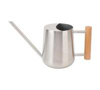 Fdit Regadera Pequeña de Acero Inoxidable para Plantas, Boquilla Larga para Plantas de Interior y Exterior, de Madera, Boquilla de 6,5 Pulgadas, 1 Regadera