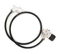 Fdit Regulador de CO2 Mini de 0-90 PSI, Ensamblaje de Línea de Gas de 5/16in con Desconexión de Bloqueo de Bola y Manguera de 1m para T21x4 Thread