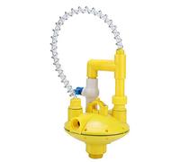 Fdit Regulador de Presión de Agua, Válvula Automática Ajustable para Agua Potable de Aves de Corral con Diseño de Doble Tubo y Tubo Indicador de Nivel, para Accesorios de Granjas (redondo)