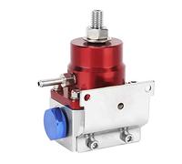 Fdit Regulador de Presión de Duradero con un Dispositivo de Medición de 100 Psi para Automóviles con Venas de Turbos para los Auto -mecanismos (plata roja)