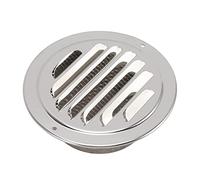 Fdit Rejilla con Cubierta de Ventilación de Acero Inoxidable 304 de 4 Pulgadas con Pantalla de Malla Fina para Salida de Ventilación de Conductos de Pared (acero inoxidable 304)