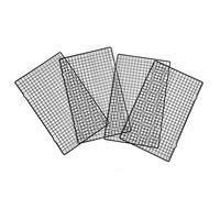 Fdit Rejilla de Enfriamiento de Acero Inoxidable Rejilla para Hornear Resistente Juego de 4 Piezas para Parrilla de Horno Apta para Lavavajillas para Barbacoa Carne Verduras