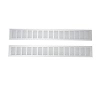 Fdit Rejilla de Ventilación de Aluminio de 2 Piezas, Cubierta de Ventilación Rectangular con Orificios Preperforados, Rejilla de Ventilación de Superficie Lisa para Gabinetes, Cajas (5#)