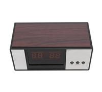 Fdit Reloj con Tapa, Diseño Mecánico Vintage de Madera, Giro Automático de Página para Decoración del Hogar y la Oficina, 220V, ABS, 16,5x8x7,5cm