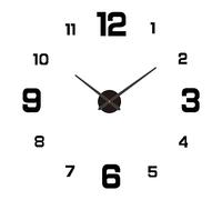 Fdit Reloj de Pared Acrílico, Movimiento Silencioso y Preciso, Instalación de Bricolaje, Aplicable para Varias Paredes, Reloj de Pared Acrílico 3D con Números Flotantes (80 cm Negro)