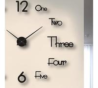 Fdit Reloj de Pared Decorativo sin Marco, Diseño Moderno Silencioso para Sala de Estar, Dormitorio, Oficina, Material Metálico Acrílico (Grande 130 cm/51,18 Pulgadas)