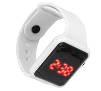 Fdit Reloj Deportivo Digital LED Diseño Retroiluminado Elegante para Niños, Reloj Digital para Niños Suave y Cómodo para Actividades Al Aire Libre Plástico 4 Opciones de Color 1 X Deportivo (White)
