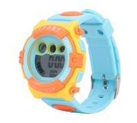 Fdit Reloj Deportivo Digital LED Resistente Al Agua para Niños de 4 a 15 Años con Pantalla de Luz de 7 Colores, Ideal para Actividades en Interiores y Exteriores (Azul Naranja)