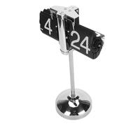 Fdit Reloj Digital con Tapa Estilo Vintage, Altura Ajustable para Escritorio o Piso para Sala de Estar, Estudio, Oficina con Material de Acero Inoxidable 304 (Black)