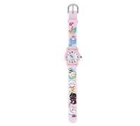 Fdit Reloj para Niños Estilo de Dibujos Animados 3D Super Lindo Impermeable Escala Clara Colores Ricos Reloj para Niñas para Niños Niñas, Desarrollo de Hábitos, para (Pink)