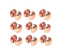 Fdit Remaches para Artesanía en Cuero, 100 Juegos de Remaches de Metal Dorado Rosa, Accesorios para Manualidades en Cuero (Fe8x6s-010)