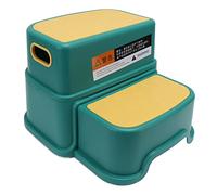 Fdit Reposapiés para bebé, Buena Estabilidad, Taburete para Niños Pequeños, 3 Piezas, Antideslizante, Escaleras para Niños, Amplia Aplicabilidad, Material Plástico (Green)