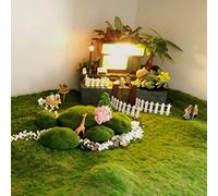 Fdit Rocas de Musgo Artificiales, 12 Piezas de Piedras de Musgo Verde con 4 Pequeñas, 4 Medianas y Grandes para Decoración de Jardín y Macetas (Colores variados)