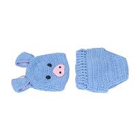 Fdit Ropa de Fotografía de Ganchillo para bebé, Trajes de Accesorios No Abrasivos con Diseño Animal para bebé Recién Nacido (Lago Azul)