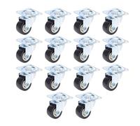 Fdit Ruedas Giratorias 1 Pulgada, Rotación 360 Grados con Tornillos y Rodamientos de Bolas Doblemente Sellados, para Muebles, Armarios, Mesas, Bancos de Trabajo