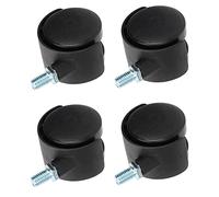 Fdit Ruedas Universales de 4 Piezas, Ruedas de PU de 1,5 Pulgadas con Freno para Carrito de Estantería de Gabinete, Rotación Suave de 360 grados, Resistente Al Desgaste Duradero