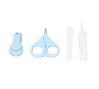Fdit Safe Baby Nail Care Set Juego de Alimentación con Tijeras Lima de Uñas Pinzas Redondas para el Cuidado del bebé - Azul