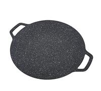 Fdit Sartén Antiadherente con Revestimiento de Piedra Maifan, Construcción Redonda de Aluminio para Uso de Gas, Diseño de Doble para Acampar, Senderismo y Cocinar Picnic (34cm)