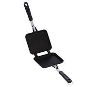 Fdit Sartén para Desayuno, Sartén Antiadherente de Doble Cara con Asas de Acero Inoxidable, Sartenes de Aluminio Multiusos de 13,9 Pulgadas para Pan y Filete